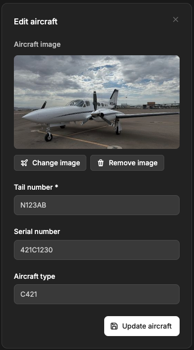 Edit aircraft