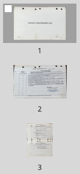 Reorder aircraft logbook page